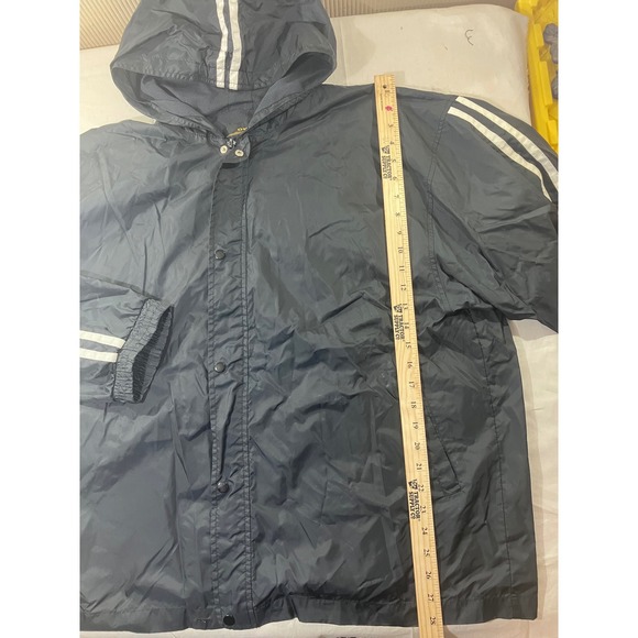 ONLINE Wind Jacket XL Black Athletic Track Jacket Full Zip Hooded - Picture 2 of 5